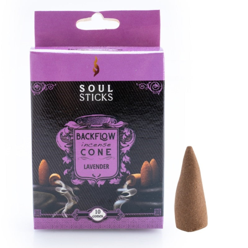 Soul Sticks Lavender Backflow Incense Cone - Set of 10 V210-2670805