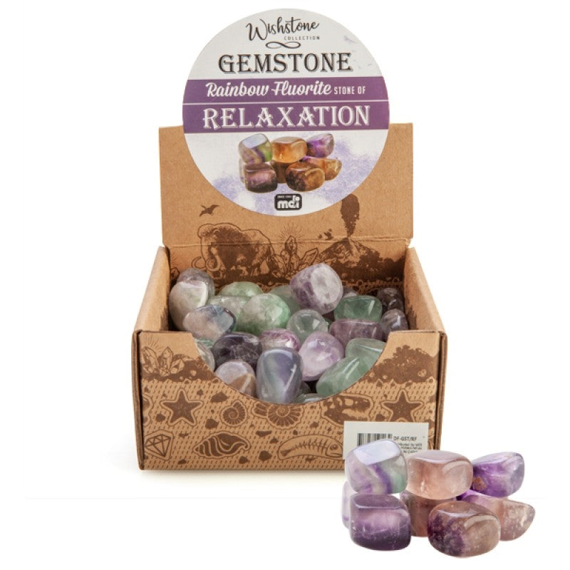 Gemstone Tumbled Rainbow Fluorite (SENT AT RANDOM) V210-2670934