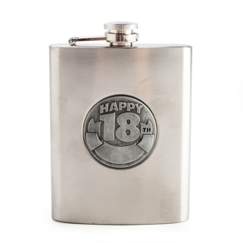 18th Engravable Metal Flask V210-2671036