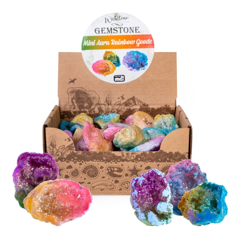 Gemstone Mini Rainbow Aura Geode (SENT AT RANDOM) V210-2698013