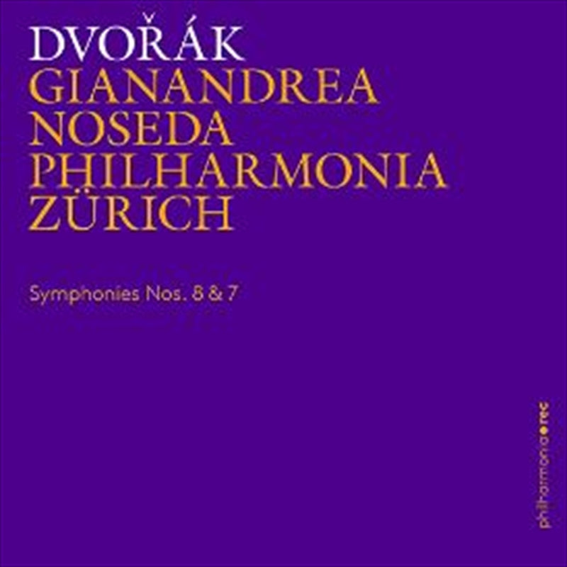 Symphonies Nos 8 And 7 - Dvorak: Philharmonia Zurich Cd Album V210-2742473