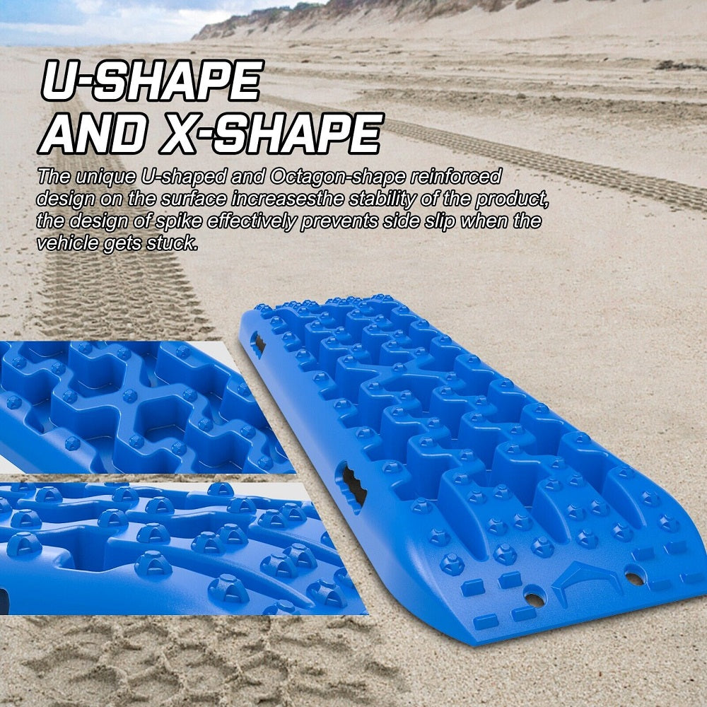 X-BULL Recovery tracks kit Boards 4WD strap mounting 4x4 Sand Snow Car qrange GEN3.0 6pcs blue V211-AU-RT008