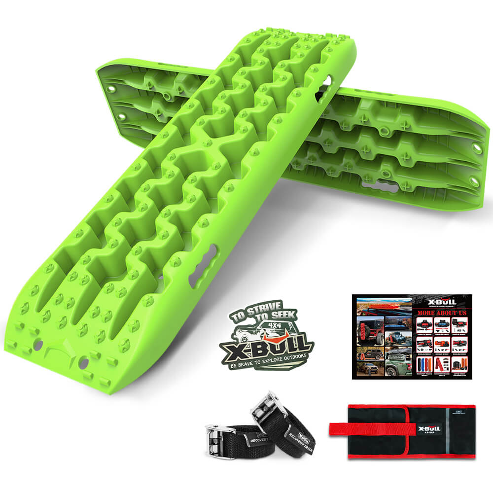 X-BULL Recovery tracks kit Boards Sand Mud Trucks 6pcs strap mounting 4x4 Sand Snow Car green GEN3.0 V211-AU-RT017