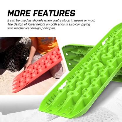 X-BULL Recovery tracks kit Boards Sand Mud Trucks 6pcs strap mounting 4x4 Sand Snow Car green GEN3.0 V211-AU-RT017