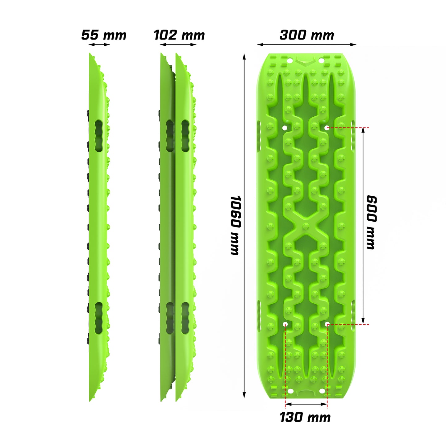 X-BULL Recovery tracks kit Boards Sand Mud Trucks 6pcs strap mounting 4x4 Sand Snow Car green GEN3.0 V211-AU-RT017