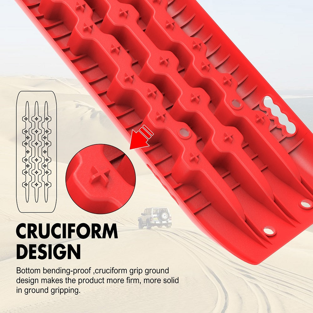 X-BULL 10 Pairs Recovery tracks Boards 10T / Sand tracks/ Mud tracks Gen 2.0 Red V211-AU-ST001X10