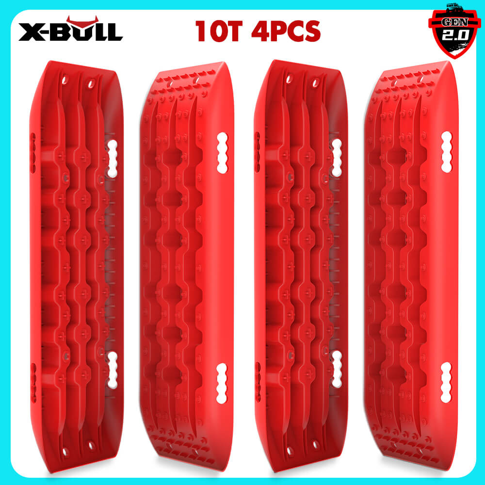 X-BULL Recovery Tracks Gen 2.0 10T Sand Mud Snow 2 Pairs Offroad 4WD 4x4 2PC 91CM Red V211-AU-ST001X2