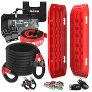 X-BULL Recovery Kit Kinetic Recovery Rope With 2PCS Recovery Tracks Gen2.0 Red V211-AU-ST001XBRK013