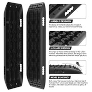 X-BULL KIT1 Recovery track Board Traction Sand trucks strap mounting 4x4 Sand Snow Car BLACK V211-AU-ST002