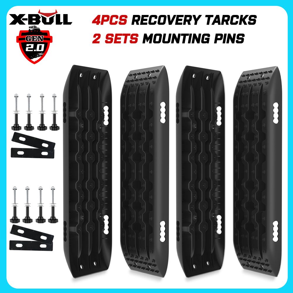 X-BULL Recovery tracks Boards 10T 2 Pairs/ Sand / Mud / Snow Mounting Bolts Pins Gen 2.0 -Black V211-AU-ST002XBP001-2