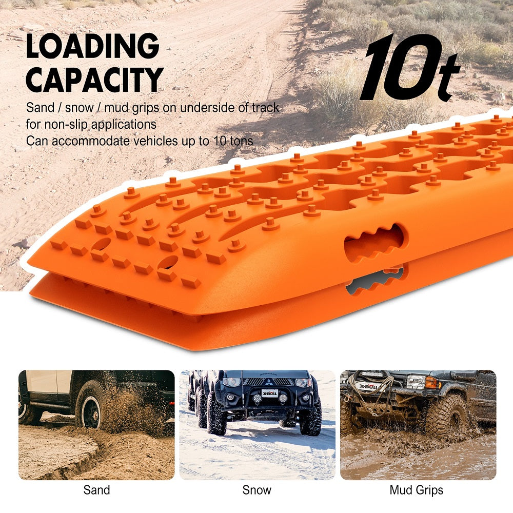 X-BULL 10 Pairs of Recovery tracks Boards Traction 10T Sand tracks/ Mud /Snow Gen 2.0 V211-AU-ST004X10