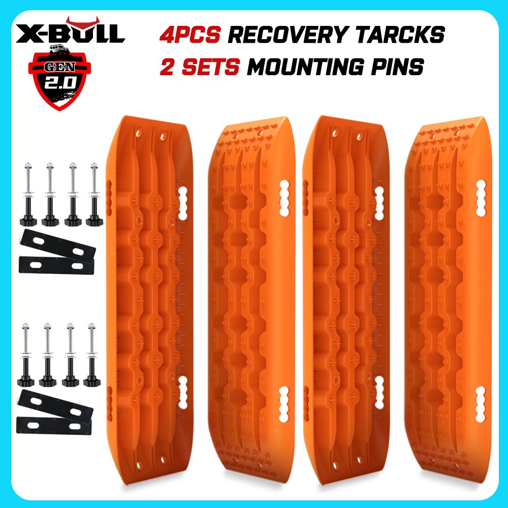 X-BULL 4WD Recovery tracks 10T 2 Pairs/ Sand tracks/ Mud tracks/ Mounting Bolts Pins Gen 2.0 V211-AU-ST004XBP001-2
