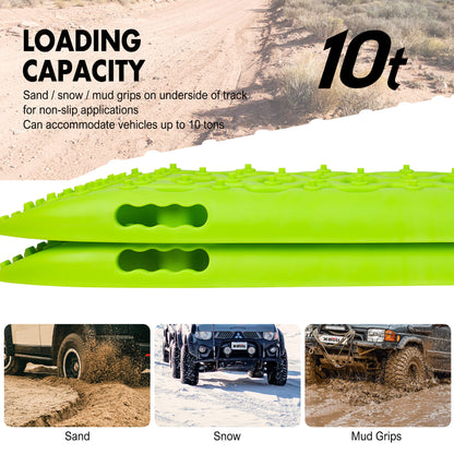 X-BULL Recovery Tracks Boards 10T 2PCS Truck Snow Mud 4WD Offroad Gen2.0 91cm Green V211-AU-ST006