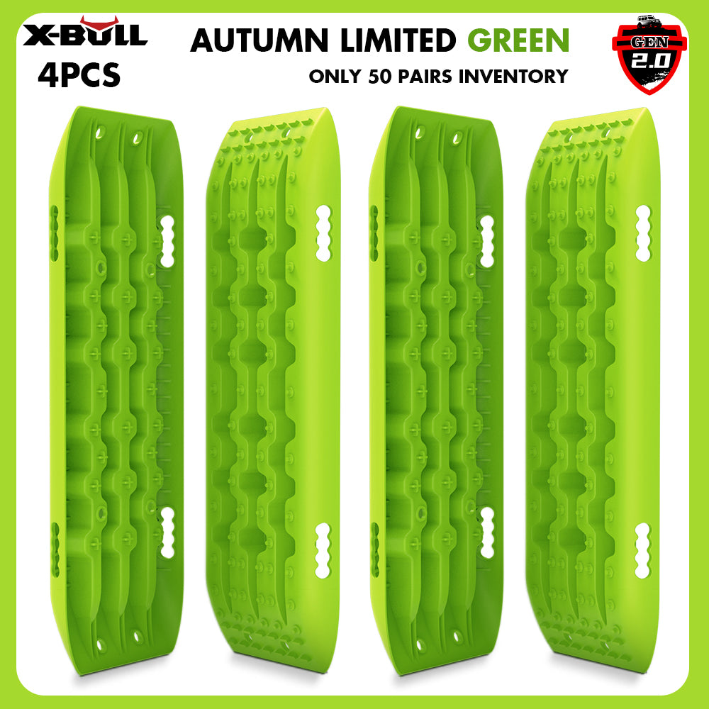 X-BULL Recovery Tracks Boards 10T 4PCS 2Pairs Truck Snow Mud 4WD Offroad Gen2.0 91cm Green V211-AU-ST006X2