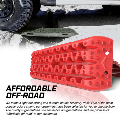 X-BULL Recovery tracks Boards 10T 2 Pairs Sand Mud Snow With Mounting Bolts pins Red V211-AU-XBRT006-2