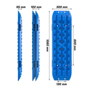 X-BULL 2PCS Recovery Boards Tracks Snow Tracks Mud tracks 4WD With 4PC mounting bolts Blue V211-AU-XBRT008
