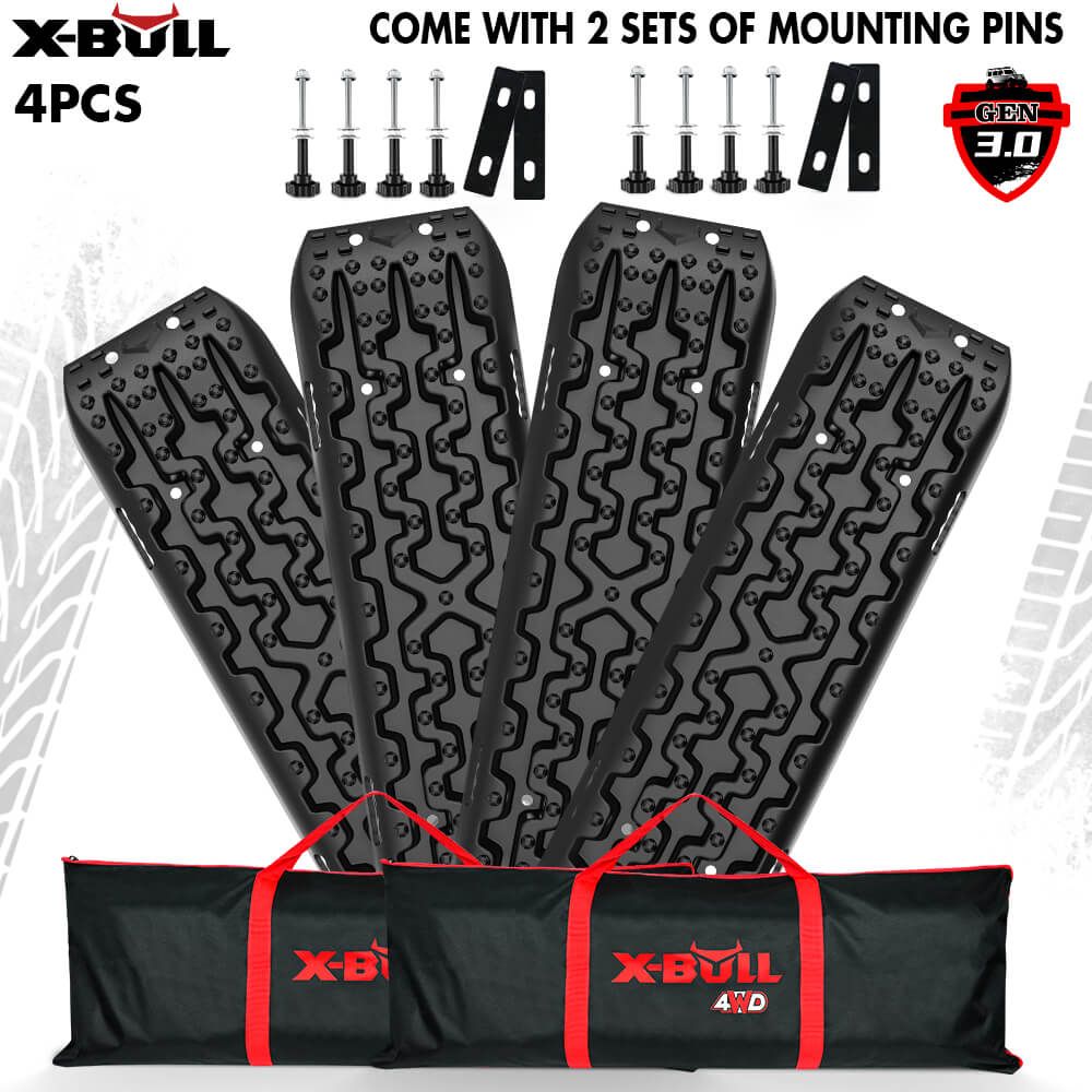 X-BULL Recovery tracks Boards 10T 2 Pairs Sand Mud Snow With Mounting Bolts pins Black V211-AU-XBRT009-2