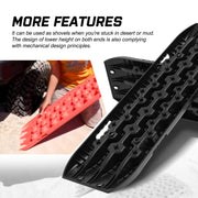 X-BULL Recovery tracks Boards 10T 2 Pairs Sand Mud Snow With Mounting Bolts pins Black