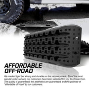 X-BULL Recovery tracks Boards 10T 2 Pairs Sand Mud Snow With Mounting Bolts pins Black