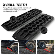 X-BULL Recovery tracks Boards 10T 2 Pairs Sand Mud Snow With Mounting Bolts pins Black