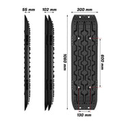 X-BULL Recovery tracks Boards 10T 2 Pairs Sand Mud Snow With Mounting Bolts pins Black