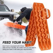 X-BULL 2PCS Recovery Tracks Snow Tracks Mud tracks 4WD With 4PC mounting bolts