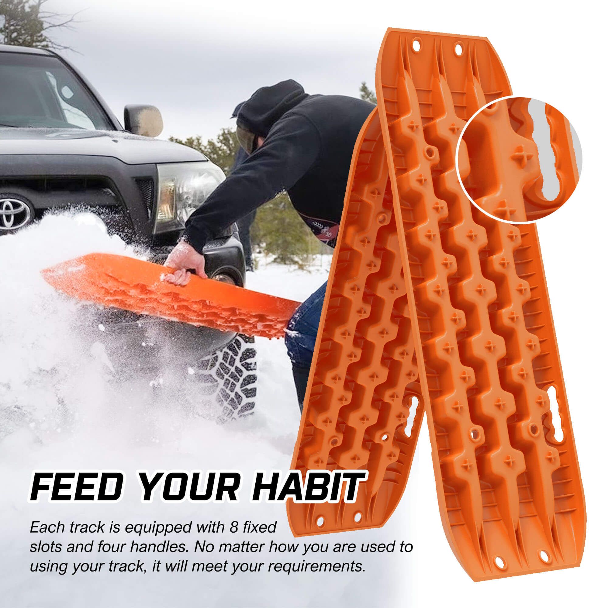 X-BULL Recovery tracks Boards 10T 2 Pairs Sand Mud Snow With Mounting Bolts pins