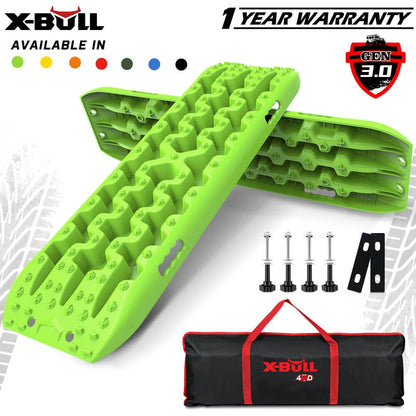 X-BULL 2PCS Recovery Tracks Snow Tracks Mud tracks 4WD With 4PC mounting bolts Green V211-AU-XBRT017