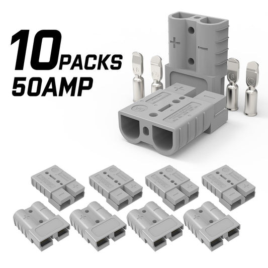 10x Anderson Plug Anderson Style Plug Connectors 50AMP 6AWG 12-24V DC Power Tool V211-AUEB-APP01