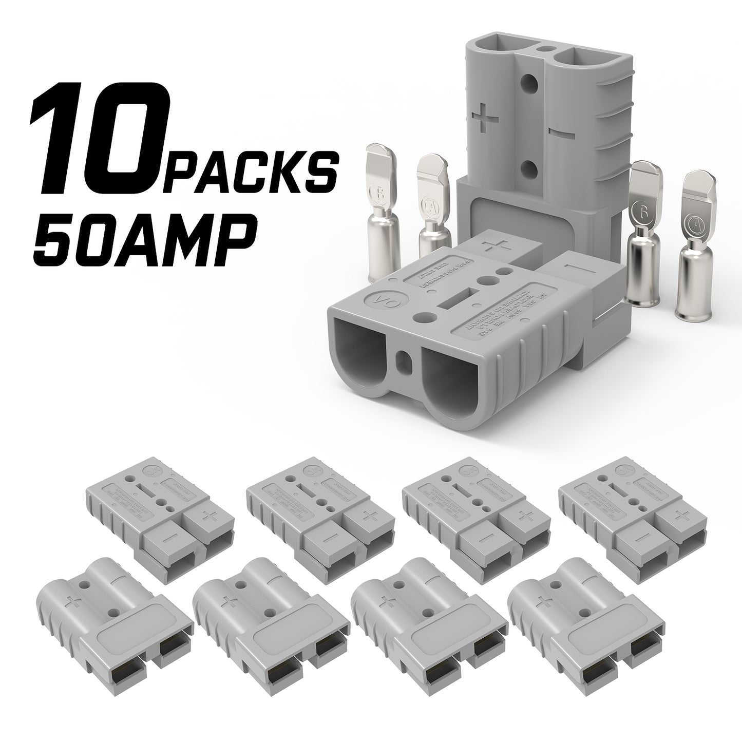 X-BULL 10 x 50A Anderson Style Plug Copper Connectors Terminals Pack Caravan Trailer Solar V211-AUEB-APP02