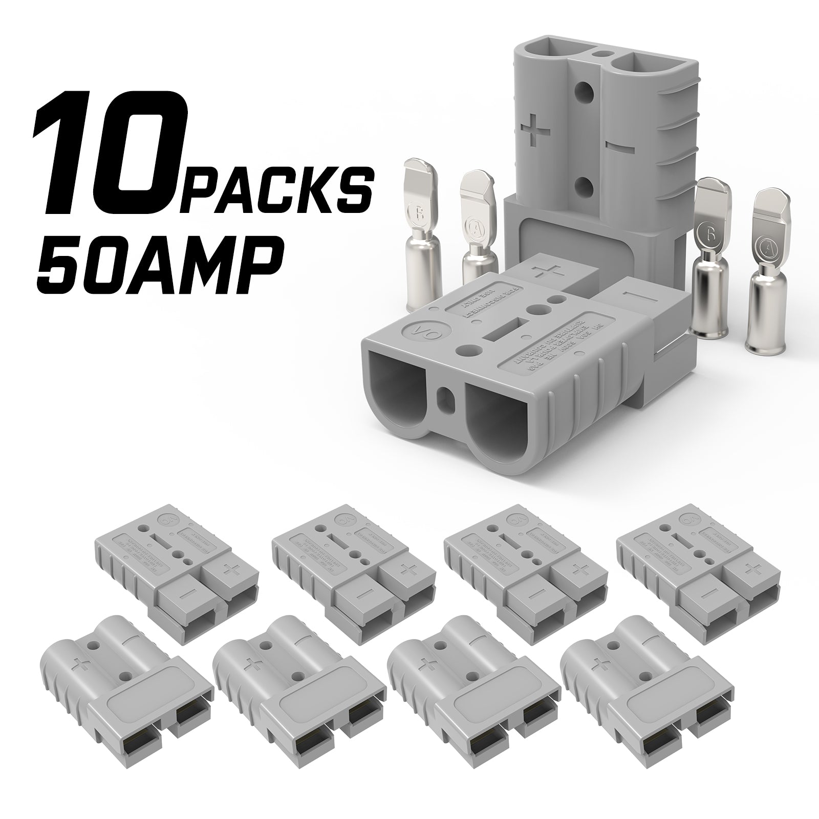 X-BULL 10 x 50A Anderson Style Plug Copper Connectors Terminals Pack Caravan Trailer Solar V211-AUEB-APP02