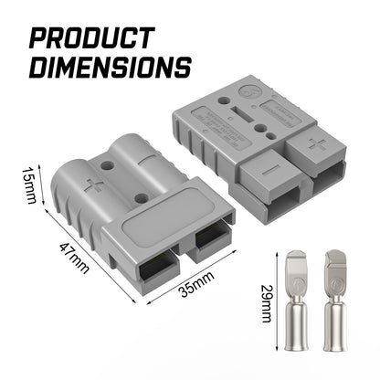 X-BULL 10 x 50A Anderson Style Plug Copper Connectors Terminals Pack Caravan Trailer Solar V211-AUEB-APP02