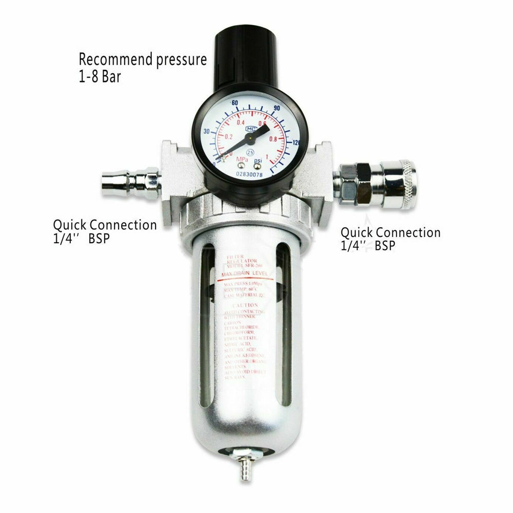X-BULLAir Compressor Oil Moisture Water Filter Regulator Separator Mount fitting V211-AUEB-AT001
