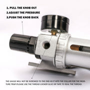 X-BULL Air Compressor Moisture Filter Water Trap Filter Regulator Mount Fitting V211-AUEB-AT002