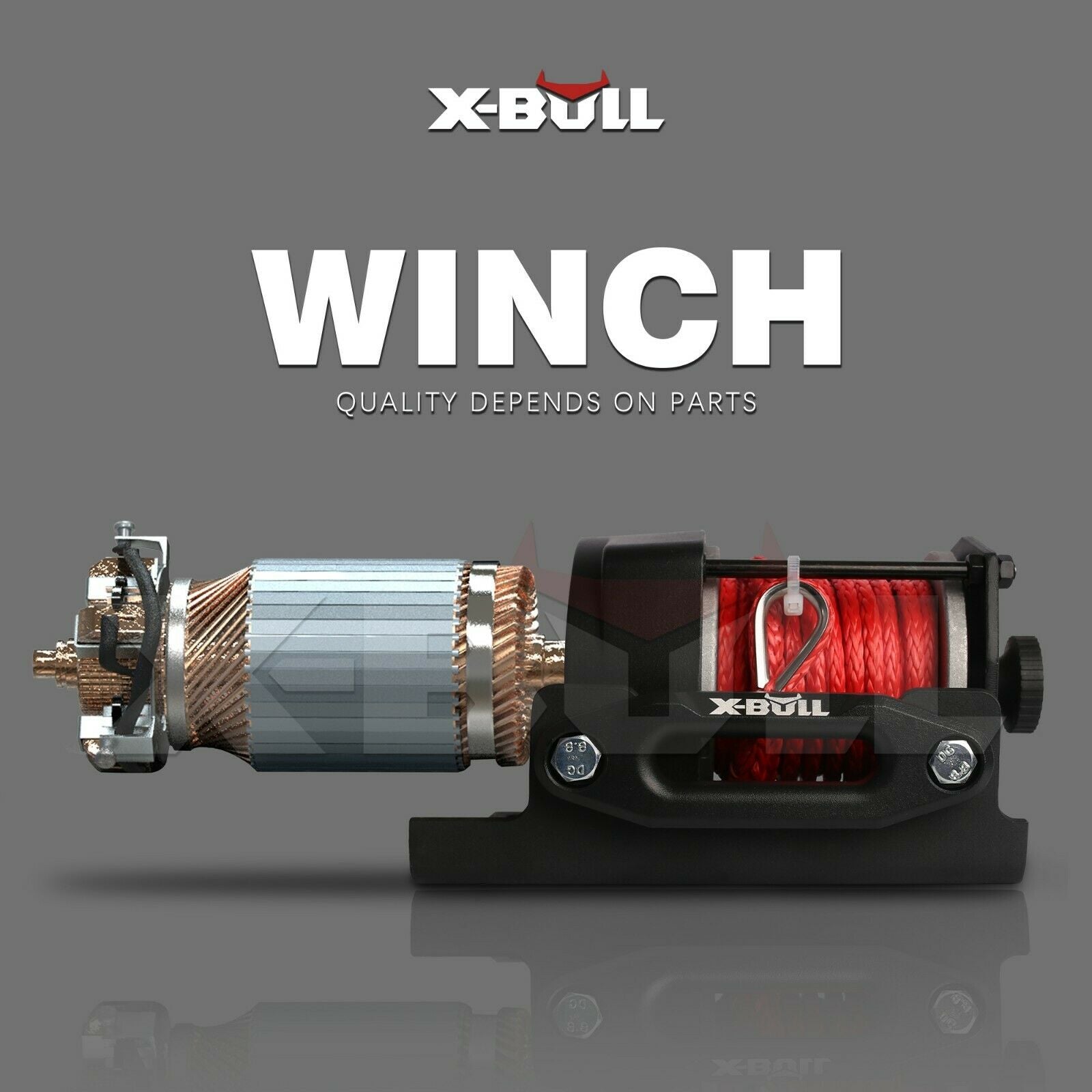 X-BULL 12V Electric Winch Boat 3000LBS Synthetic Rope Wireless Remote ATV 4WD 2 Units V211-AUEB-AXEW002-2