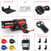 X-BULL Electric Winch 12V 3000LBS Synthetic Rope Wireless remote ATV UTV Boat Trailer V211-AUEB-AXEW002S