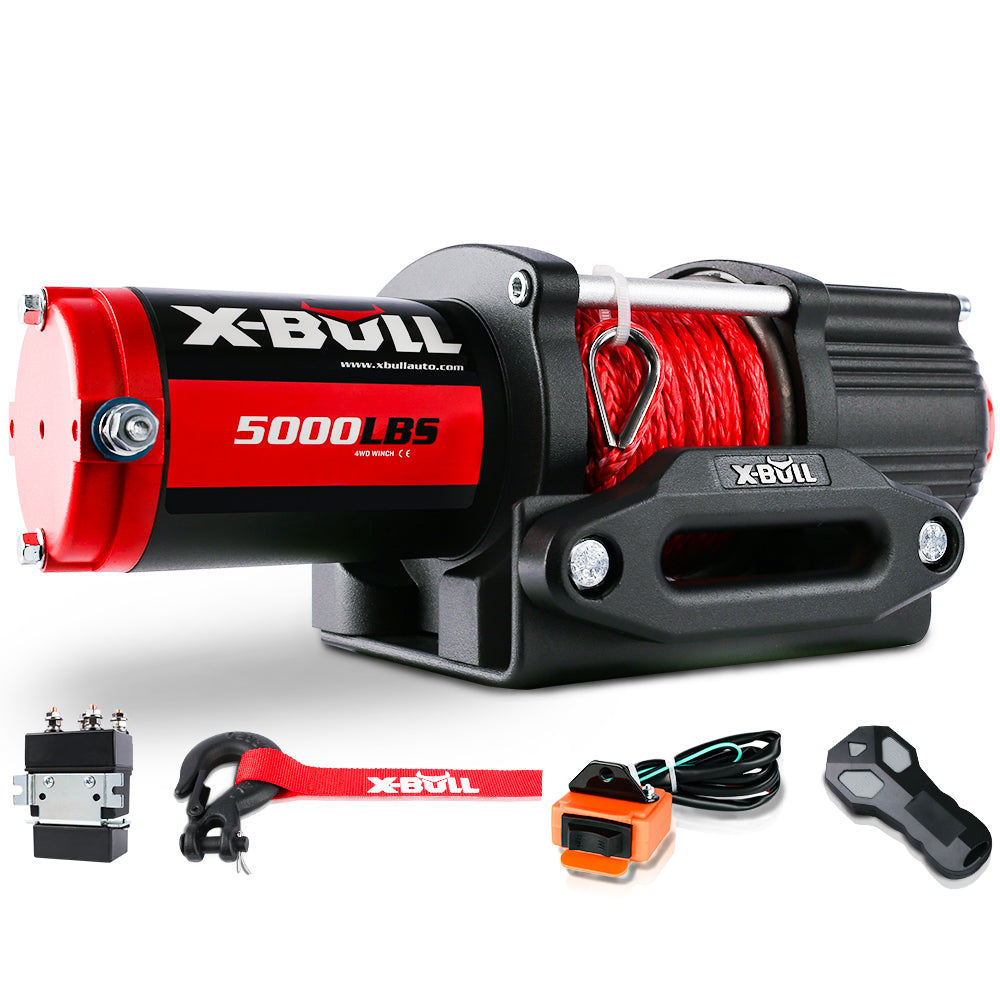 X-BULL Electric Winch 5000LBS 12V 15.2M Synthetic Rope Wireless ATV UTV 4WD Boat V211-AUEB-AXEW004