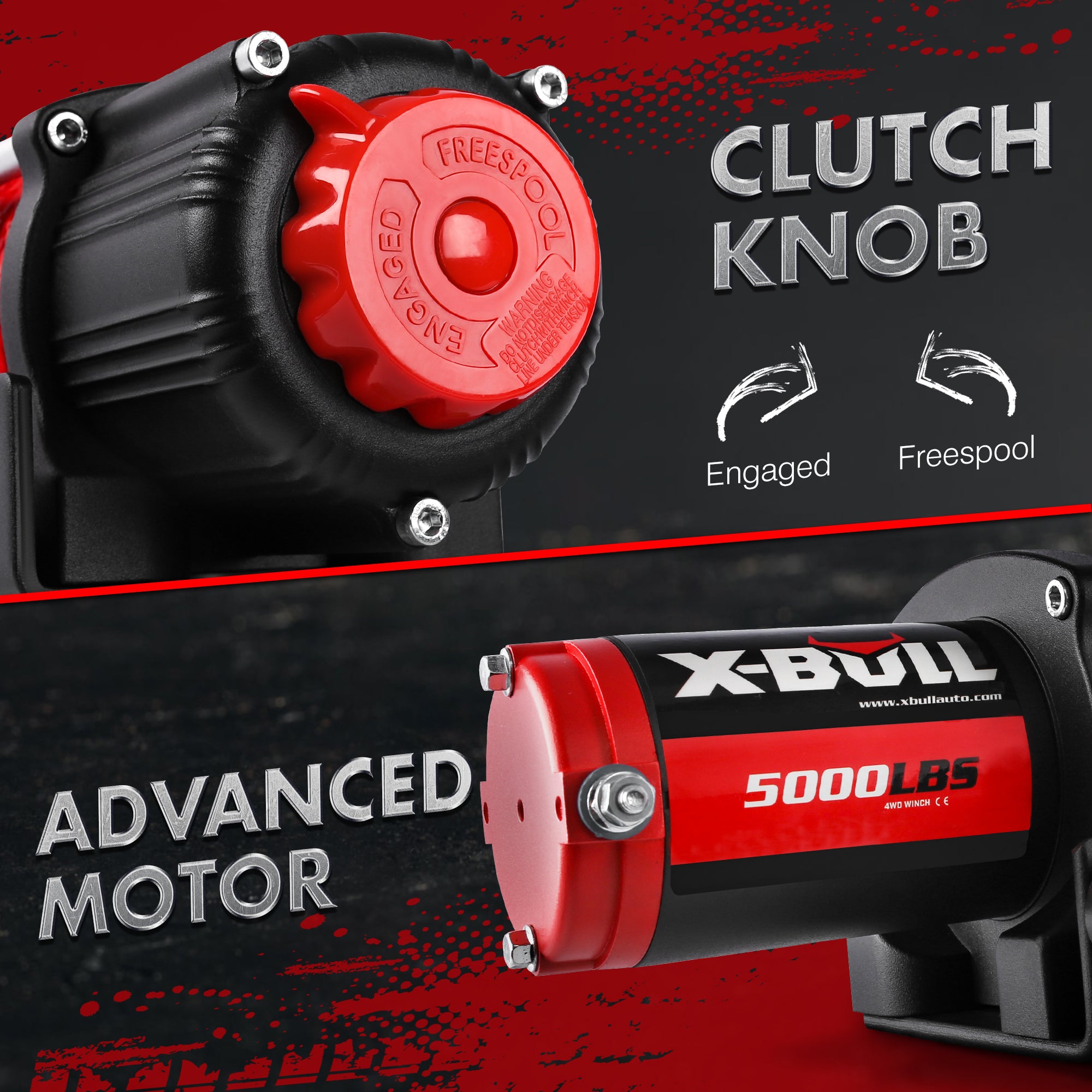 X-BULL Electric Winch 5000LBS 12V 15.2M Synthetic Rope Wireless ATV UTV 4WD Boat V211-AUEB-AXEW004