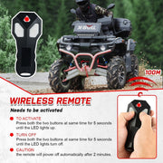 X-BULL Electric Winch 5000LBS 12V 15.2M Synthetic Rope Wireless ATV UTV 4WD Boat V211-AUEB-AXEW004