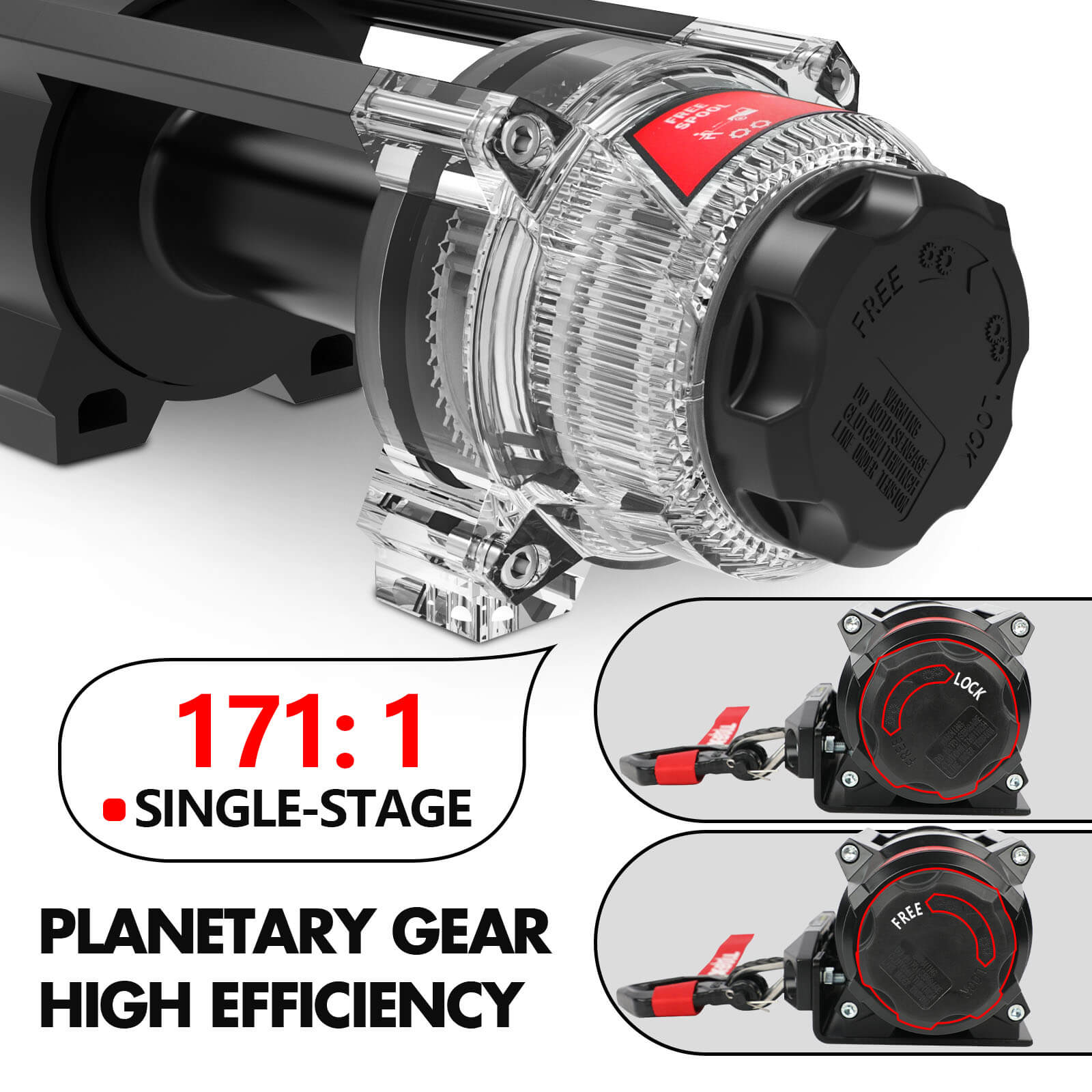 X-BULL 5000LBS Electric Winch 12V Synthetic Rope ATV UTV Boat Upgraded version V211-AUEB-AXEW004SS