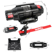 X-BULL 5000LBS Electric Winch 12V Synthetic Rope ATV UTV Boat Upgraded version V211-AUEB-AXEW004SS