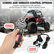 X-BULL 5000LBS Electric Winch 12V Synthetic Rope ATV UTV Boat Upgraded version V211-AUEB-AXEW004SS