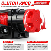X-BULL Electric Winch 6000LBS 12V BOAT Synthetic Rope Wireless Remote 4WD ATV UTV V211-AUEB-AXEW010