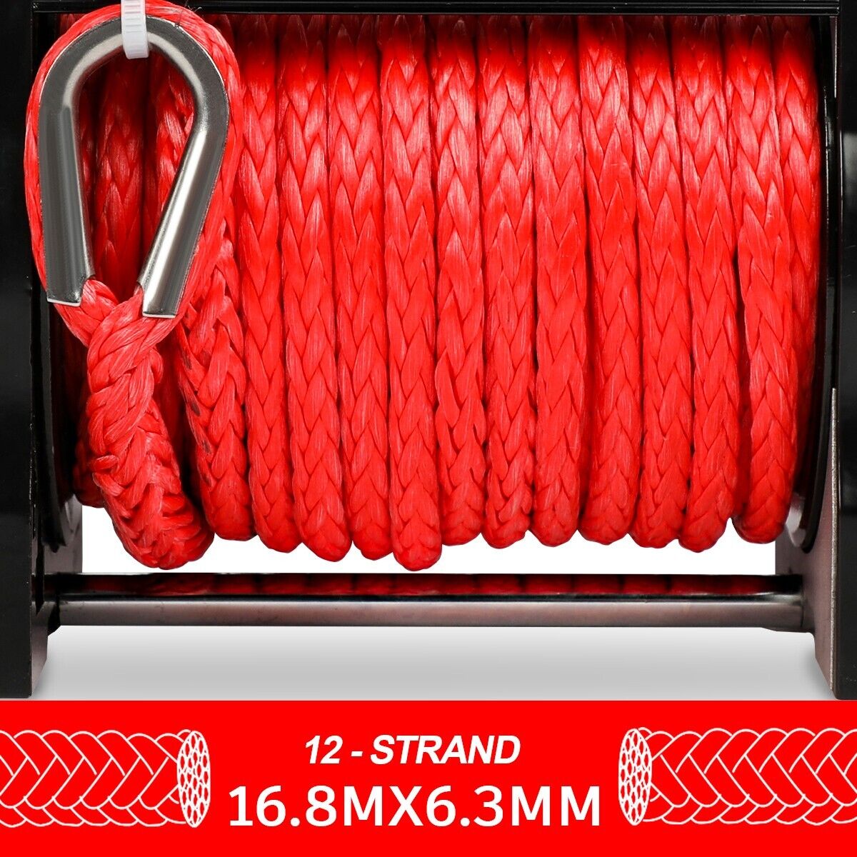 X-BULL Electric Winch 6000LBS 12V BOAT Synthetic Rope Wireless Remote 4WD ATV UTV V211-AUEB-AXEW010