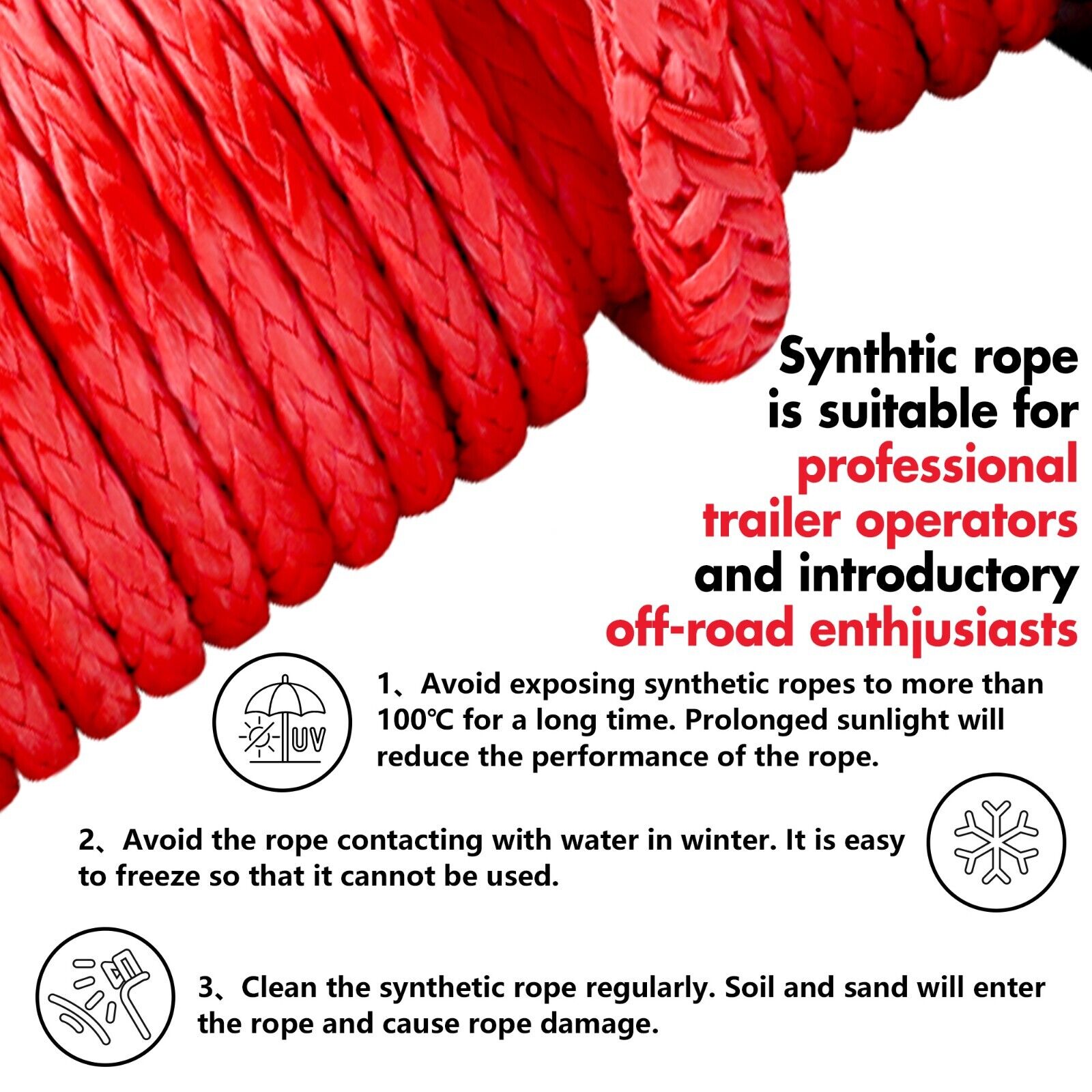 X-BULL 12V Electric Winch 14500LBS synthetic rope with winch mounting plate V211-AUEB-AXEW016WP009