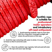 X-BULL 4x4 Electric Winch 12V 14500LBS synthetic rope with winch mounting plate V211-AUEB-AXEW016WP010