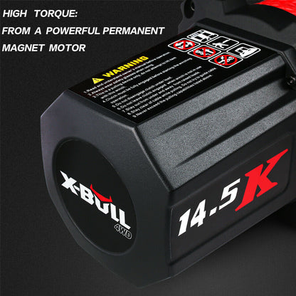 X-BULL Electric Winch 12V Synthetic Rope Wireless 14500LB Remote 4X4 4WD Boat V211-AUEB-AXEW016
