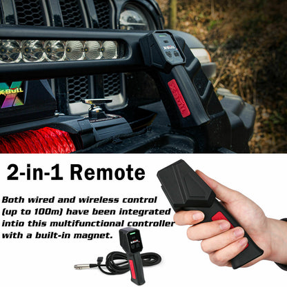 X-BULL Electric Winch 12V Synthetic Rope Wireless 14500LB Remote 4X4 4WD Boat V211-AUEB-AXEW016