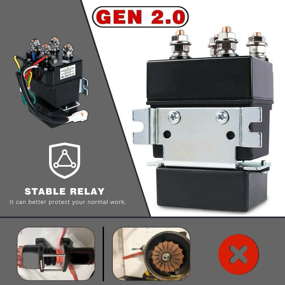 X-BULL Electric Winch 4500LBS/2041KG Steel Cable Wireless Remote Boat ATV 4WD V211-AUEB-AXEW017