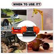 X-BULL Electric Winch 12v Synthetic Rope 4500LBS Wireless Remote ATV UTV 2041KG V211-AUEB-AXEW019